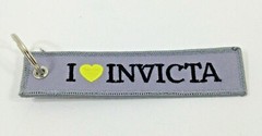 Invicta Keychain. (I Love Invicta) Gray (4.5 x 1.0 Inches) US Free USPS Shipping