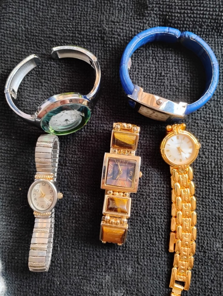 “Lot of 5 Fashion Wristwatches – For Parts or Repair – Assorted Designs”