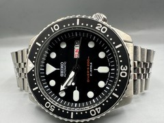 Seiko Vintage Black Diver Automatic Watch Men’s Sport Dive Wristwatch Classic