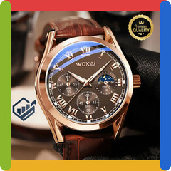 Men’s Quartz Watch with Classic Roman Numerals and Casual Style to work new good