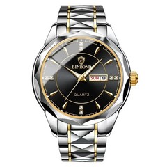 Waterproof Men Watch Stainless Steel Quartz Black Classic Business Wristwatch