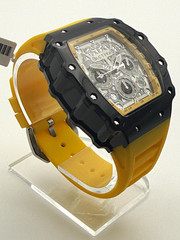 Activa by Invicta Fury X 44mm Yellow Skeleton Dial Quartz Watch Brand New