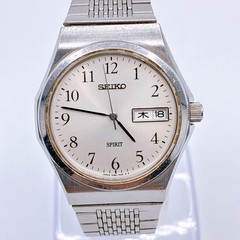 SEIKO Spirit 7N93-7000 Day-Date Quartz Watch 10 Bar 1995 Working