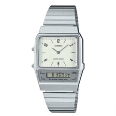 Casio Watch Dual Time Alarm White Men’s Quartz Watch AQ-800E-7A2