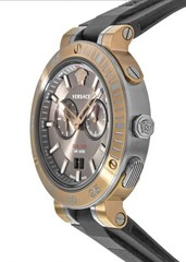 Versace V-Extreme Brown Chronograph Dial Rubber Strap Men’s Watch VCN030017
