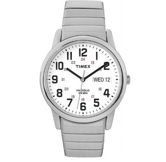 Timex Men’s Indiglo Expansion Band Watch White Dial Day Date New