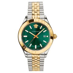 VERSACE WRIST WATCH LUXURY BRAND WATCHES FOR MEN HELLENYIUM GREEN SUNRAY DIAL ~