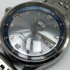 Vintage 1967 CITIZEN SEVEN STAR Deluxe 7 Blue Chapter Ring Automatic Japan #2582