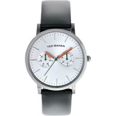 RARE Ted Baker Watch TE1093 Men’s Round Leather Strap Water Resistant 10009291