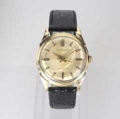 Vintage 50s Paul Breguette 33mm Automatic 10K Gold Filled Watch Steel Screw Back