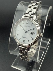Citizen Chandler Women’s Eco-Drive White Stainless Steel Watch 31mm EW2440-53A