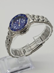 Lorus Sports V821-1070 Diver Style Blue Dial Quartz Watch 100m Wr New Battery