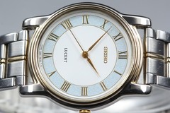 Vintage 1997【N MINT】 SEIKO Lucent 5E21-6E00 Roman Quartz 30mm Unisex Watch JAPAN