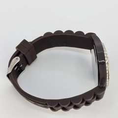 38MM Women’s Watch Dark Brown Dial Dark Brown Plastic Bands NEW Battery