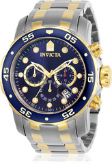 Men’s Pro Diver 48mm Two-Tone Chronograph Watch – Stainless Steel/Blue