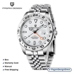 Pagani Design PD-1682 Silver White Men Automatic Watch