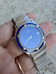 ETERNA Galaxy Jumbo 38mm Vintage Blue Dial Ref 3106.41 Integrated Steel
