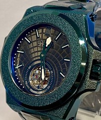 Tourbillion LE#019/999 Green Sandblasted 55mm Bracelet AKULA Invicta Mens Watch