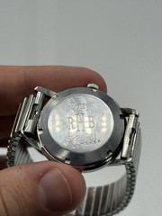 Vintage Eterna-Matic Automatic Swiss Watch Cal 1414U Stainless Steel Engraved 60
