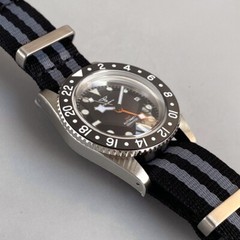 38mm Tandorio Black White Japan NH34A GMT Automatic Mens Watch Ceramic bezel