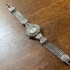 HW132 Mayfair Women’s Marcasite Quartz Watch 7.25” ACCUTIME Watch Corp. Japan