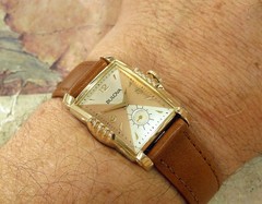 1953 Vintage BULOVA PRESIDENT, Stunning SALMON/SILVER Dial, Serviced & Warranty