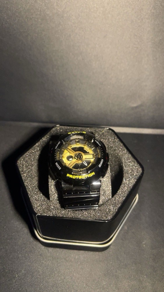 Casio G-Shock Baby-G BA110BC-1A Watch Analog Digital Black And Gold