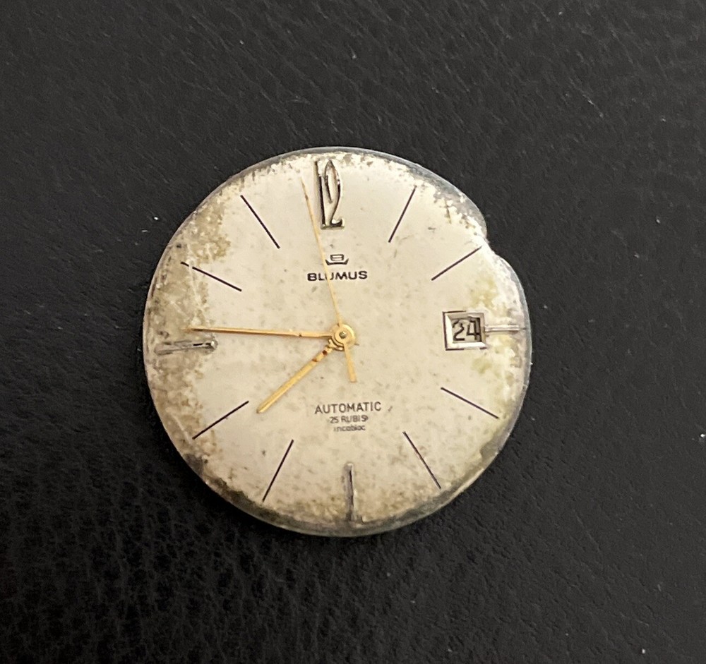 Vintage Blumus Mechanism 25 Jewels In Working Condition.