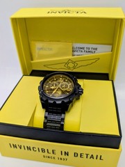 Invicta Coalition Forces Spline Command Men’s Watch – 50mm. Black – Yellow Radar