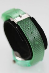 Relic Big Tic Women Youth Watch Green Plastic WR Battery White Gray Quartz