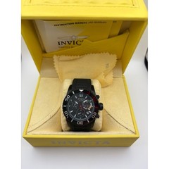 Invicta Pro Diver Black Watch Flame Fusion Crystal Chronograph #18944