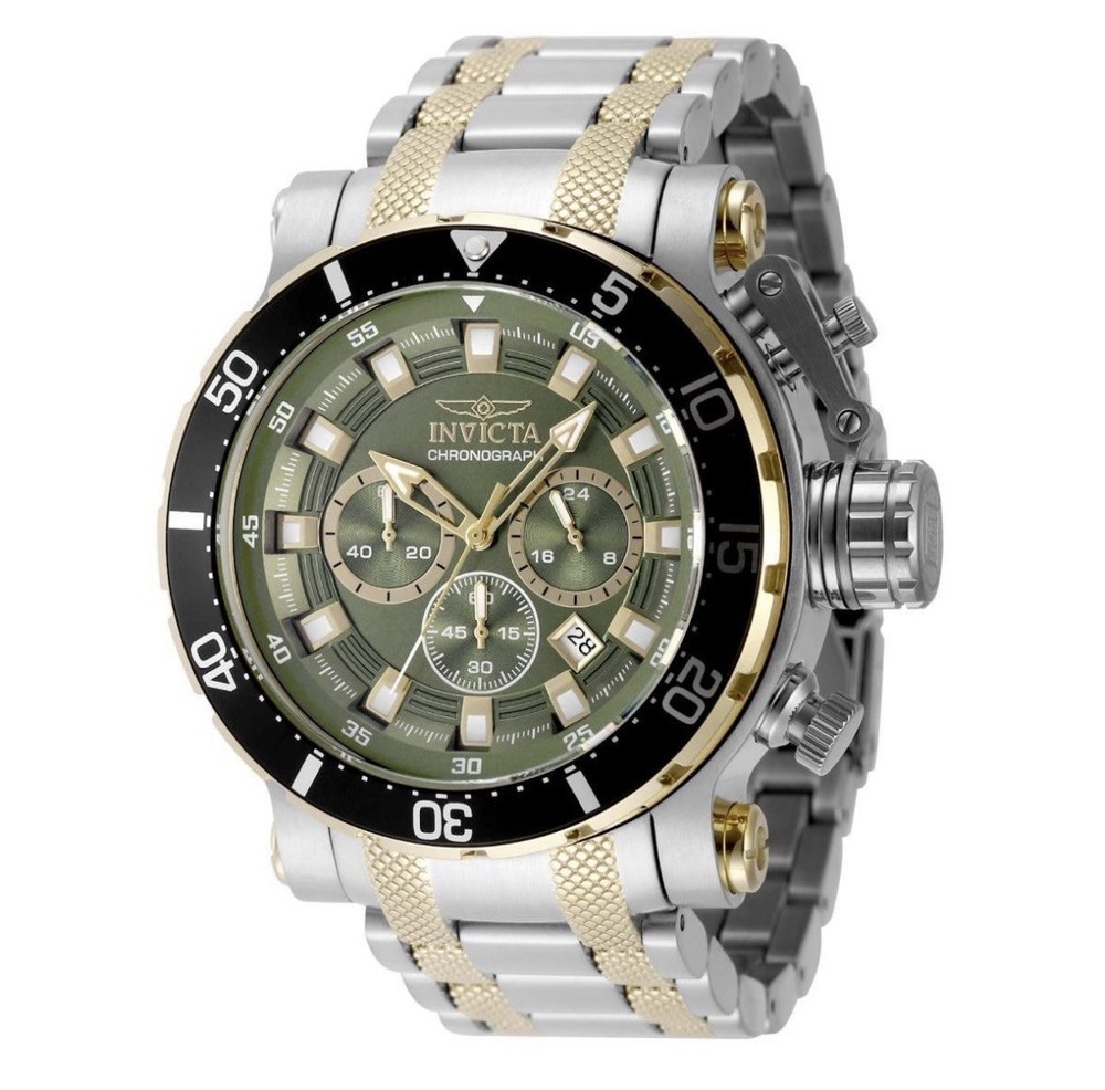 Invicta Coalition Forces Night Hawk 49225 Chronograph 52mm Green Gold Watch