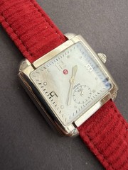 Rare Michele URBAN Mother Of Pearl Womens watch 3 Michele bands MW02H00