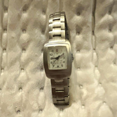 Ladies vintage Swiss Army quartz watch, stainless steel with new battery.