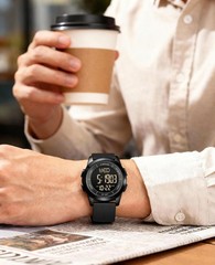 F.ZEGAO Metal UltraThin Waterproof Digital Watch Men, Military Watches with T…