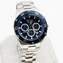 Bulova Marine Star Six Hand Quartz Chronograph Sports Men’s Watch 41.5 mm 98B400