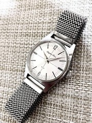 1960s CITIZEN Rhythm Time Manual Wind Antique Watch Elmitex Mesh Band Working