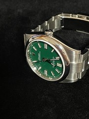 2023 Rolex Oyster Perpetual 124300 Green Dial SS Oyster With Papers 41mm