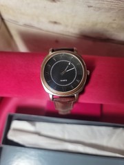 Unknown Brand Quartz Watch Brown Leather Band Works