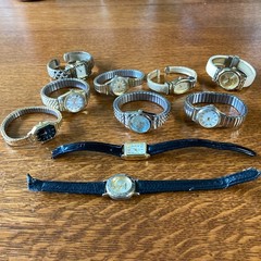 Wrist Watches Lot of 10 Variety Of Styles And Brands Vintage Untested Men Women