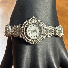 HW132 Mayfair Women’s Marcasite Quartz Watch 7.25” ACCUTIME Watch Corp. Japan