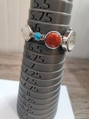 Ladies Badavici Red, White, And Blue Watch. New Battery