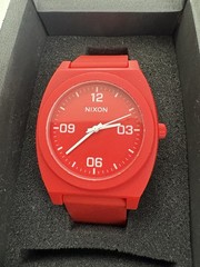 Nixon Time Teller P Corp matte red and white watch Unisex Watch