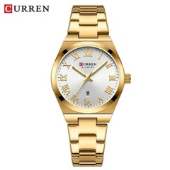 CURREN WHITE Women’s Watch — Roman Numeral Dial, Two-Tone Stainless Steel,