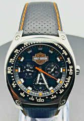 Bulova Harley Davidson Watch Multifunction Day Date 24Hr Tachymeter Black 78C00