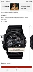 Casio G-SHOCK GA110-1B Black Resin Analog-Digital Quartz Watch 200m w/ Box