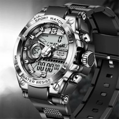 LIGE Men Watch Fashion Boys Sport Digital Wristwatch with LED Alarm Stopwatch