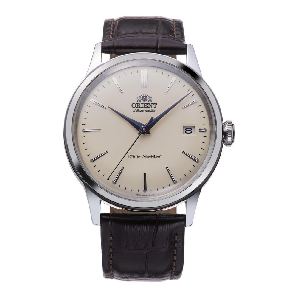 Orient Bambino Men’s Automatic Watch RA-AC0M04Y10B Cream Dial Brown Leather 30M