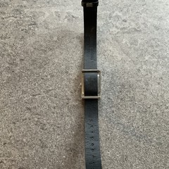 Givenchy Parfums Watch Womens 21mm Silver Tone Crystal Bezels Black Band A17