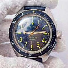 ⭐ Vintage Soviet watch Vostok amphibian sniper bakelite bezel made in USSR 1980s